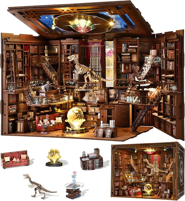 Imagen de CCCDF DIY Book Nook Kit 3D LED en OfertitasTOP