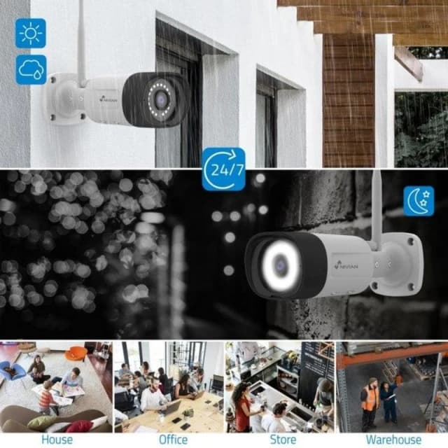 Detalle 2 de Kit CCTV Nivian Half4K con WiFi: 8 cámaras + grabador 10 canales