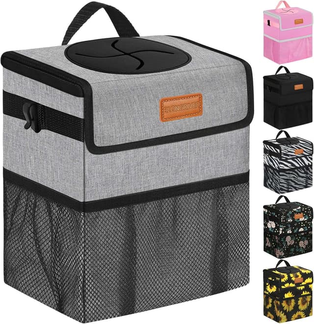 Imagen de ELONGRIVER Car Trash Can Leak-Proof 1L 🗑 en OfertitasTOP