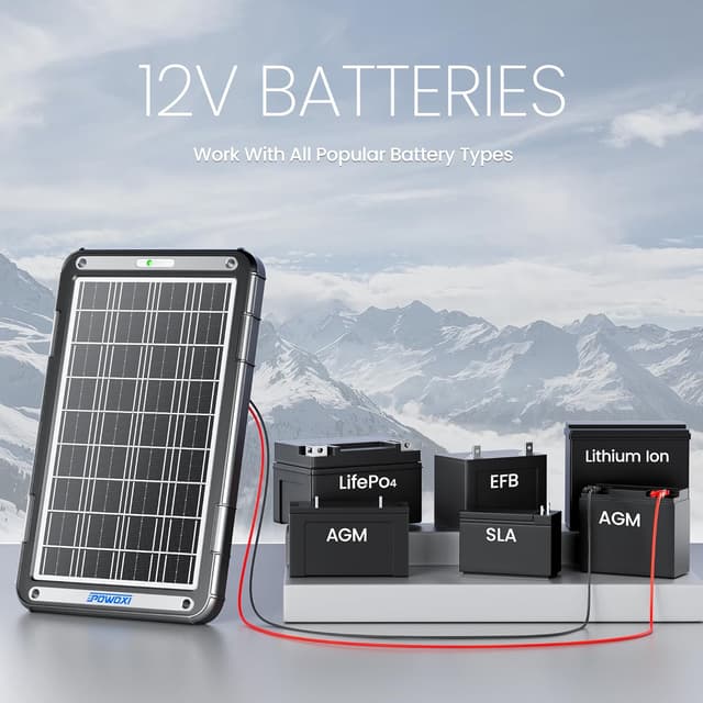 Thumbnail 5 de POWOXI 12V 15W Solar Car Battery Charger