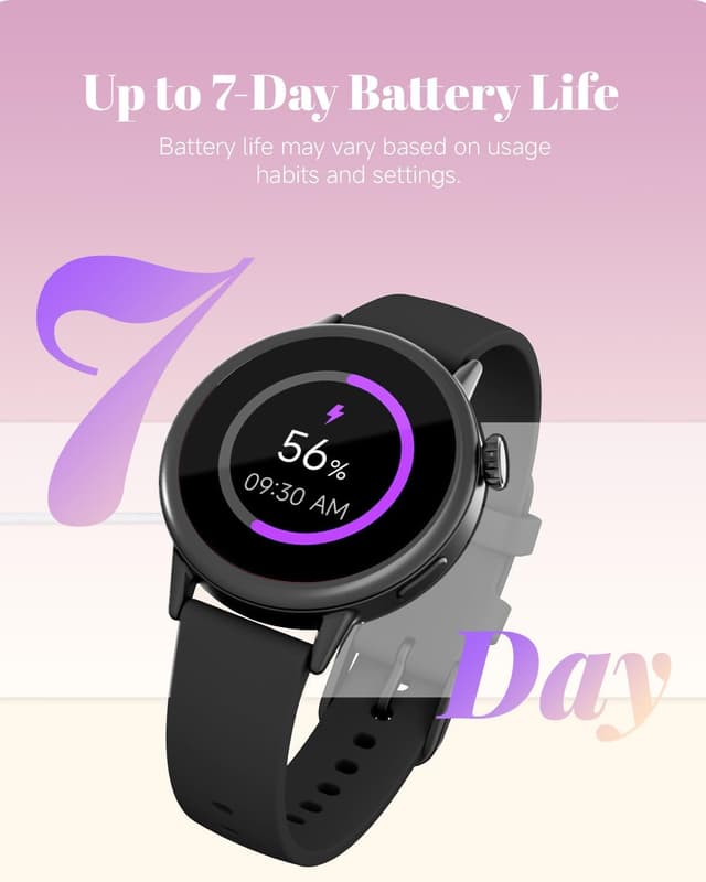 Thumbnail 6 de TOOBUR Petite Smart Watch (DR07) 37mm AMOLED – Fitness Tracker with Steps, Sleep & HR, Black