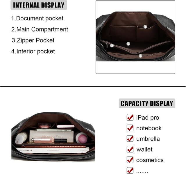 Detalle de Gladdon Hobo Bag 34 cm large capacity