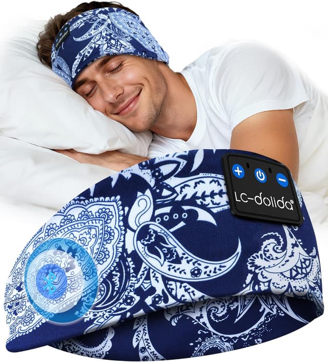 Detalle de LC-dolida Sleep Headphones Headband Bluetooth for Sleep
