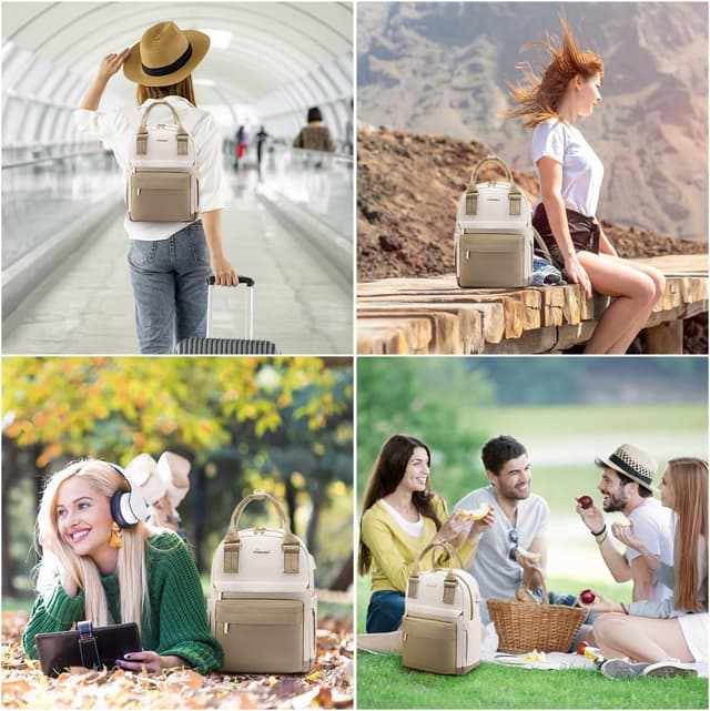 Thumbnail 6 de LOVEVOOK Rucksack Damen Klein Wasserdicht Khaki