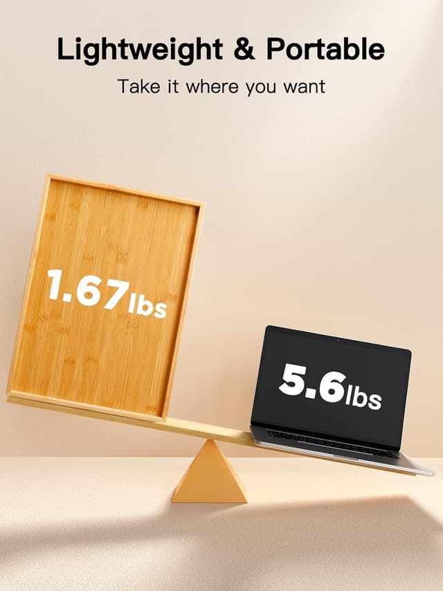 Thumbnail 2 de Pipishell Bamboo Bed Tray Table Foldable Legs