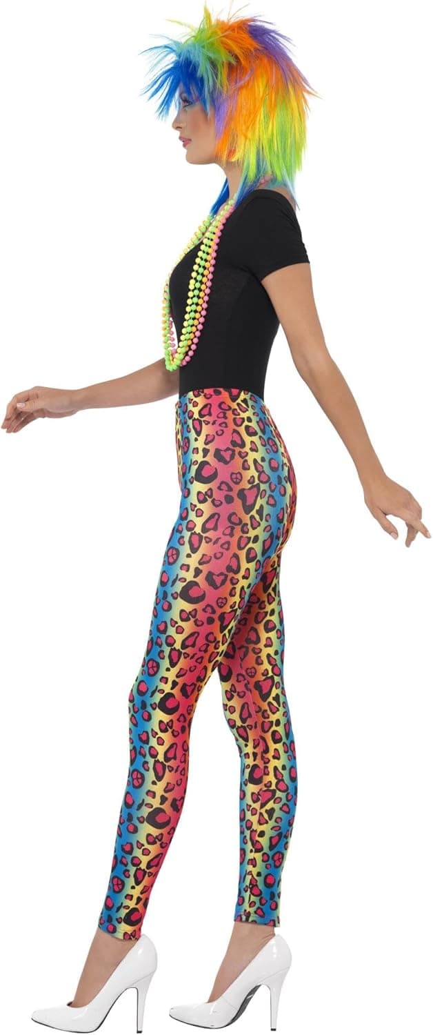 Thumbnail 2 de Smiffys Leggings leopardati fluo taglia unica