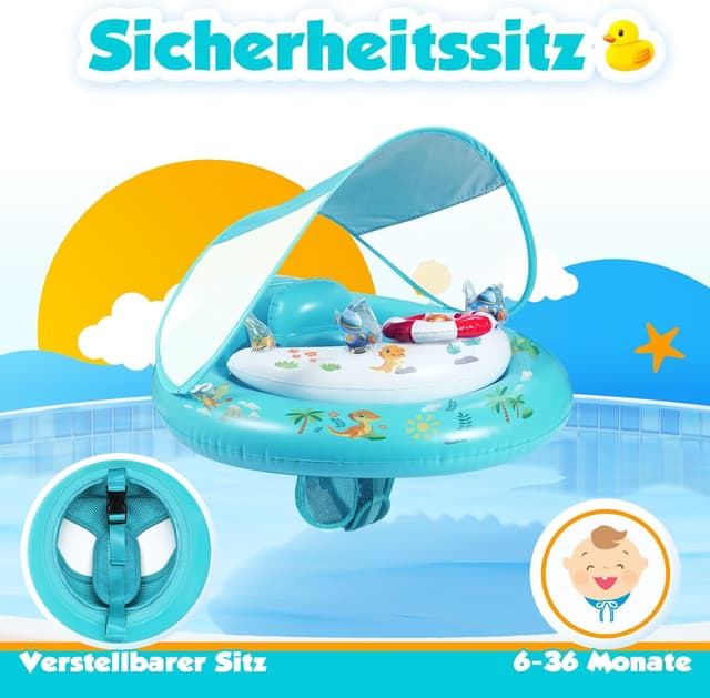 Detalle de GLOPUS Baby Schwimmring mit UPF50+ Sitz