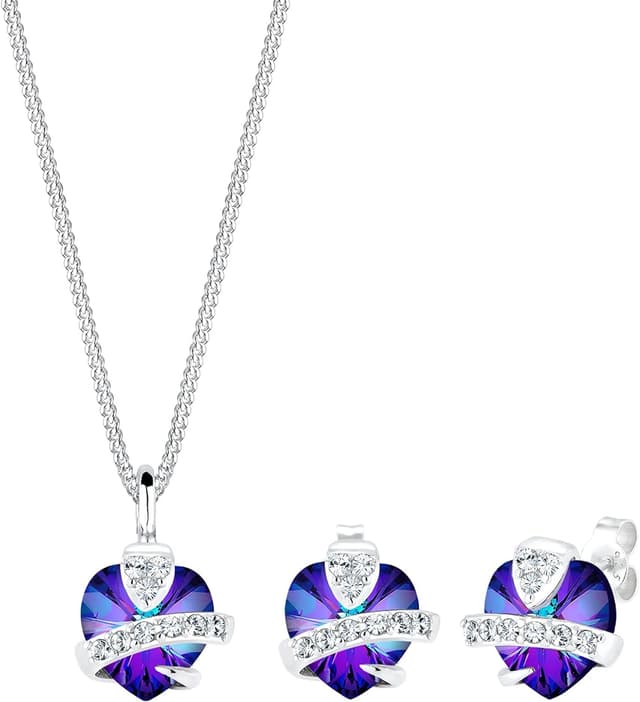 Thumbnail 6 de Elli Damen Schmuckset Herz Motiv Edel mit Kristalle
