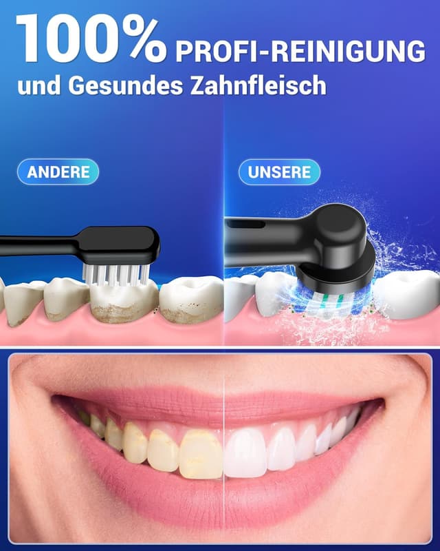 Detalle de Rotierende Zahnbürste mit 8 Aufsteckbürsten