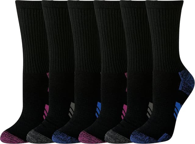 Detalle de Amazon Essentials Calcetines deportivos 6 pares, talla 36-39