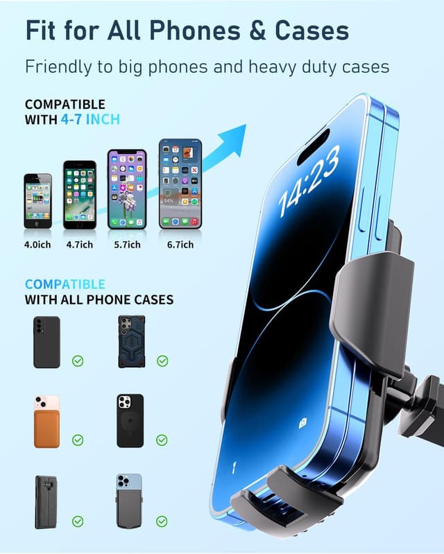 Thumbnail 4 de Hoppac Porta Cellulare Auto universale per smartphone 4–7"