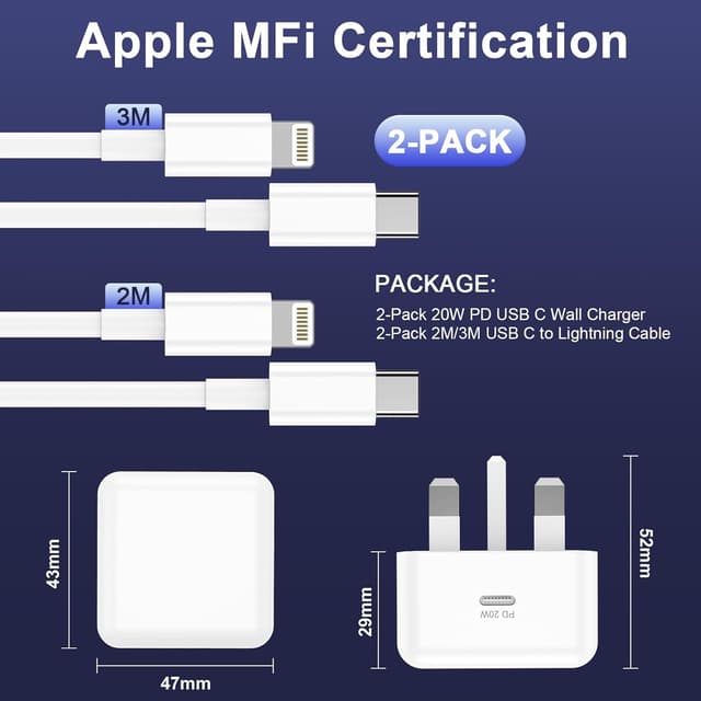 Detalle 2 de Fast Charge iPhone charger 2-pack
