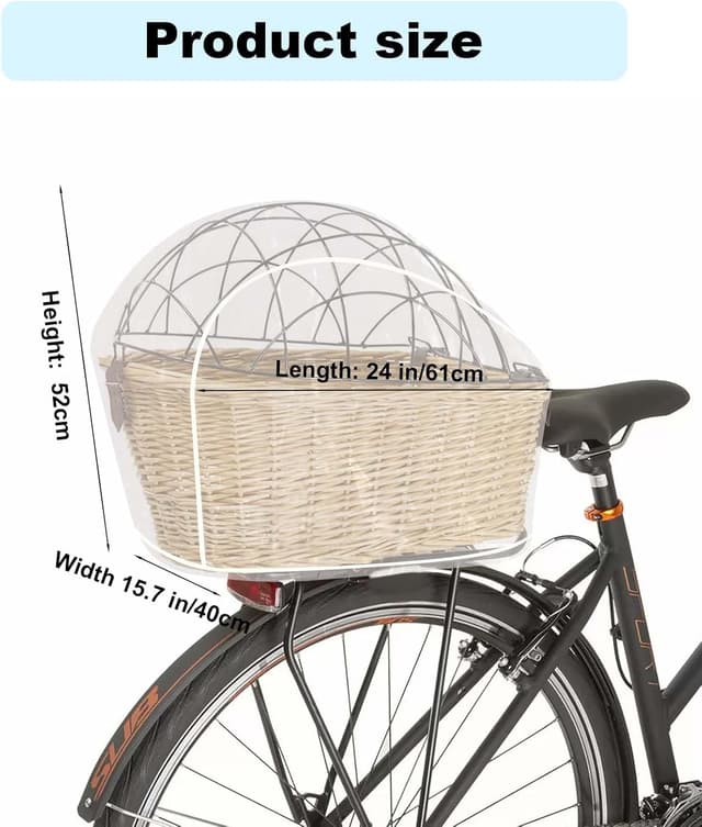 Thumbnail 4 de Regenschutz Fahrradkorb 61 × 40 cm