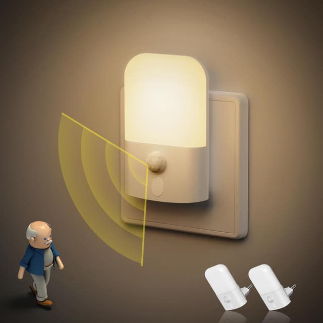 Detalle de Emeritpro Nachtlicht Steckdose 5 Stufen 2er