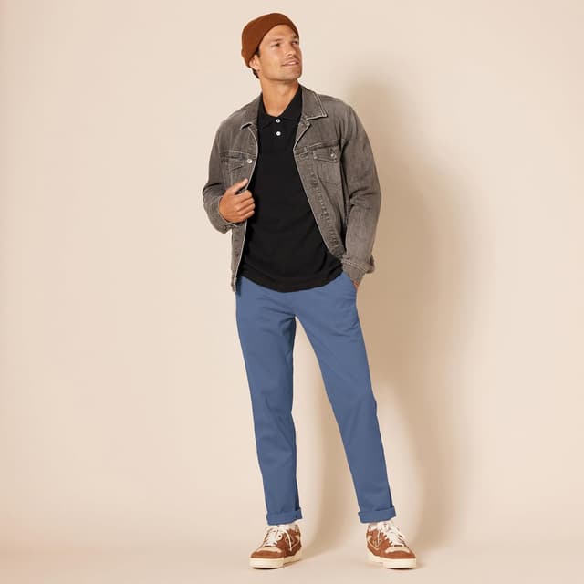 Detalle de Amazon Essentials Men’s Athletic Fit Casual Stretch Chino Work Trousers (Big & Tall available)