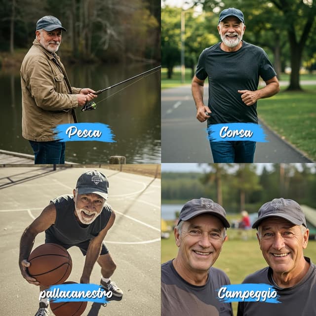 Detalle de NEONSKY Cappello da sole casual da uomo con ricamo “Super Grandpa” per nonno, papà e festa del papà