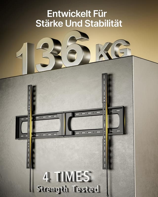 Detalle de monTEK Heavy Duty TV Wandhalterung bis 136 kg