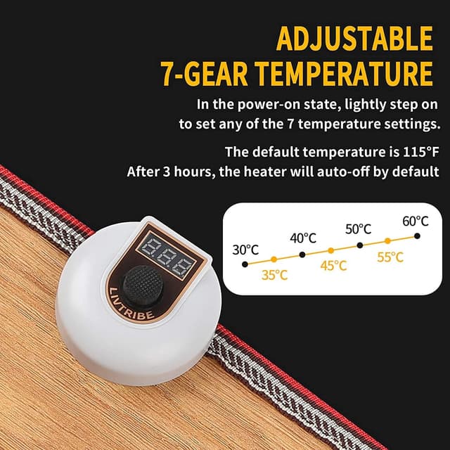 Thumbnail 3 de Livtribe AC 230V Beheizte Bodenmatte 45×32 cm 🦶