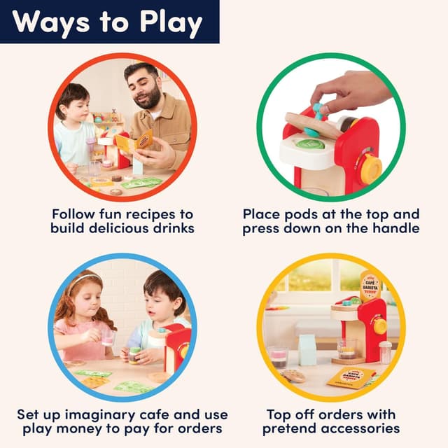 Detalle 2 de Playset barista Mini Barista Battat Education 22 pezzi