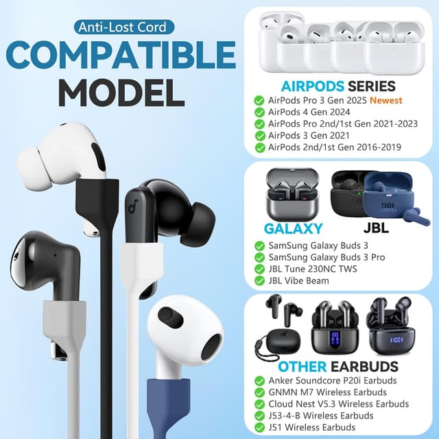 Detalle 2 de 5 Pack Ultra Strong Magnetic AirPods Straps