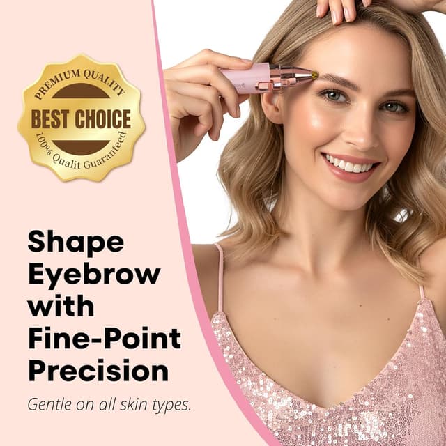 Detalle 2 de VG VOGCREST Eyebrow Facial Trimmer 2‑in‑1 rechargeable facial razor 🎀