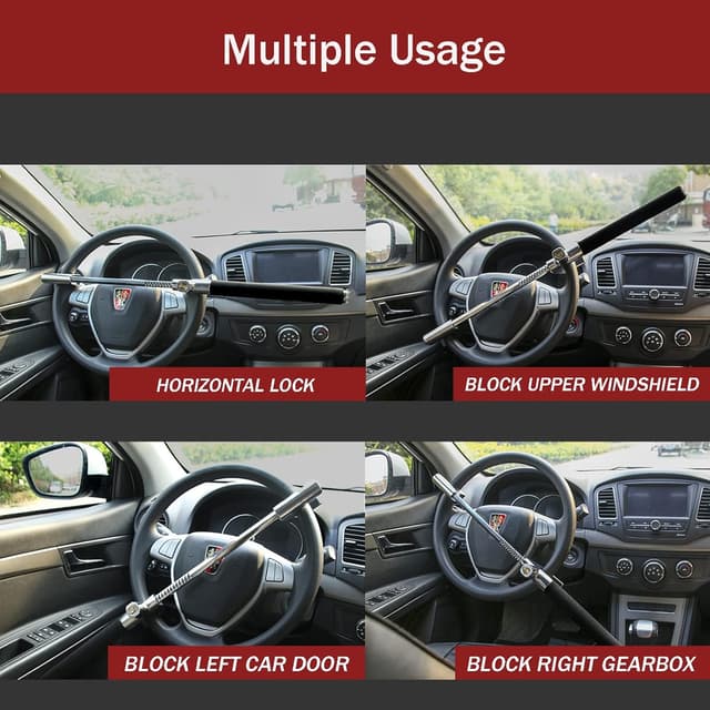 Detalle de Wyewye steering wheel lock 17.7-28.7 in