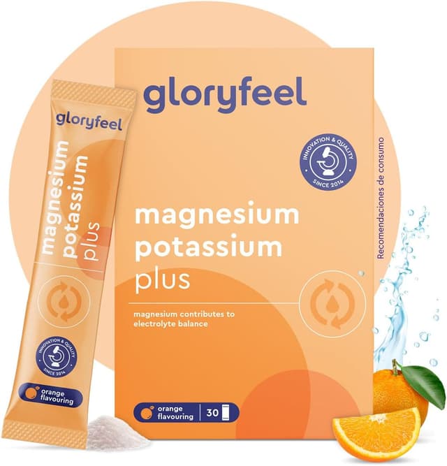 Detalle de Magnesio y Potasio Plus 30 sobres 🍊