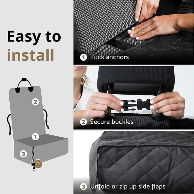 Thumbnail 3 de AMZPET 2-in-1 Front Dog Seat Cover 47cm