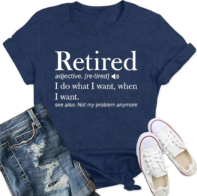 Detalle de Qskall Retirement T Shirts for Women – Grandma Retired Tee with humorous slogan