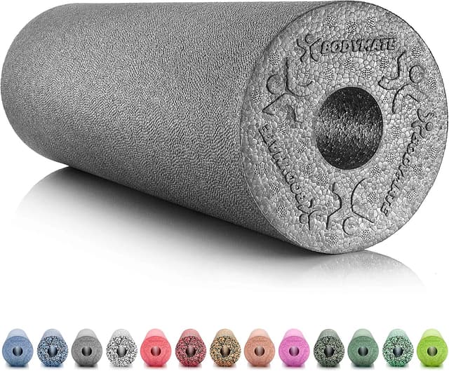 Detalle de BODYMATE Faszienrolle Standard (mittel-hart) – 45 cm Länge, 15 cm Durchmesser inkl. E‑Book