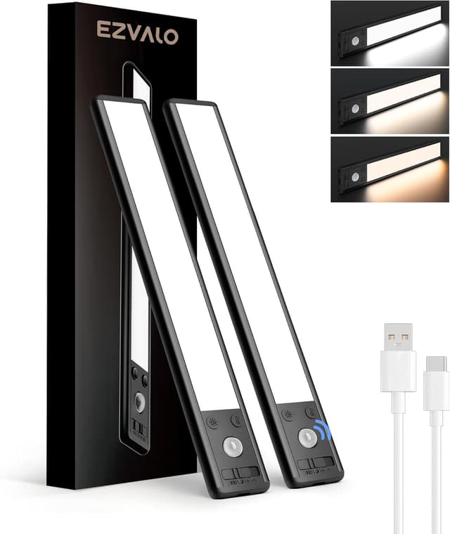 Detalle de EZVALO motion sensor kitchen lights 2 pack