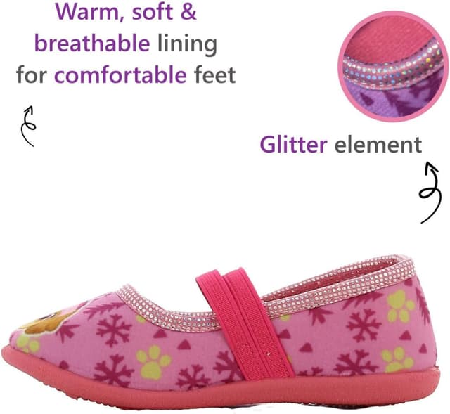Detalle de Leomil Paw Patrol Girls Chaussons ballerines enfants Skye : confort et semelle antidérapante pour la maison