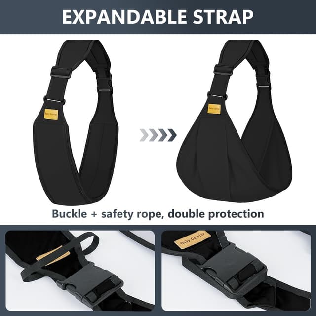 Detalle de AOOWU baby carrier, adjustable to 154 cm