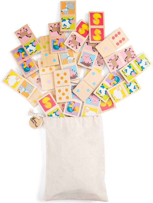 Thumbnail 6 de Woet New Classic Toys 10835 Domino-Spiel „Farm Life“ (Holz)