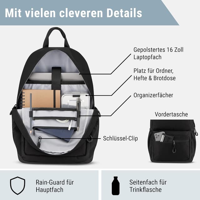 Thumbnail 4 de AUDETIC Flex Schulrucksack 16 Zoll