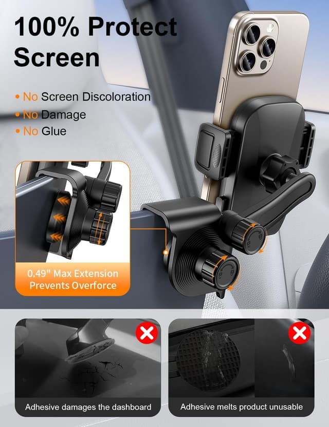 Detalle 2 de bokilino Tesla Phone Mount 360° adjustable car phone holder