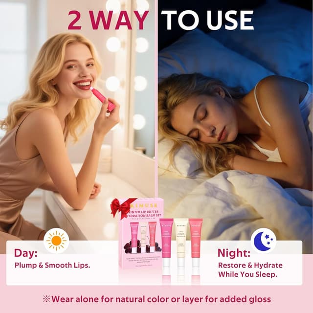 Thumbnail 4 de KIMUSE 3 Pack Tinted Lip Butter 3 pezzi