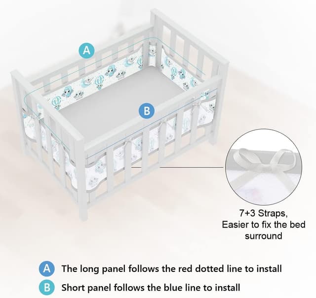 Detalle de Aolso Cot Bumper breathable mesh 2 pieces