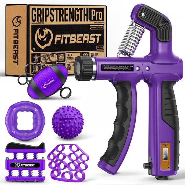 Detalle de FitBeast Grip Strengthener Kit (6 Pack) with Adjustable Resistance & Hand Therapy Balls
