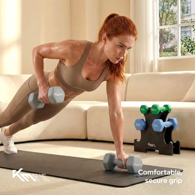 Thumbnail 2 de KM-Fit Hantelset 18 kg Neopren Kurzhanteln 🏋