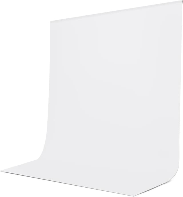 Detalle de JEBUTU 1.8x2.8m White Backdrop (6x9ft) – Portable, Collapsible Polyester Photography & Video Background