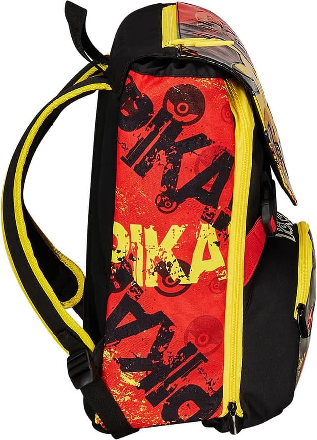 Detalle de Seven Zaino Scuola Estensibile Pokémon “Pikachu” giallo-rosso, doppio scomparto