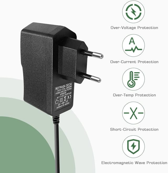 Detalle de KSIBNW Trasformatore adattatore universale DC 12 V 1 A (12 W) con jack 5,5–2,5 mm per strisce LED