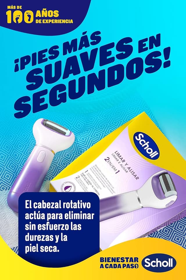 Detalle 2 de Scholl Expert Care Limar y Alisar 2 en 1 — lima eléctrica para pies