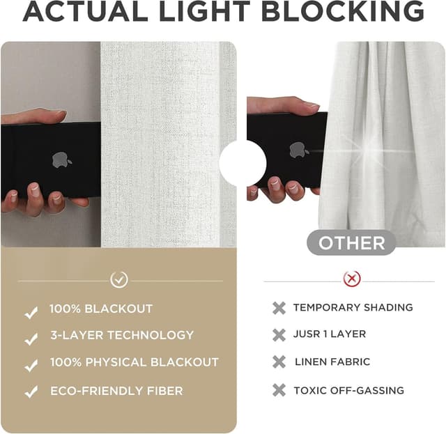 Thumbnail 4 de Joydeco Blackout Curtains 84 Inch 2 Panels 🪟