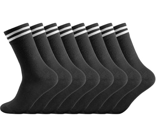 Detalle de Smart Sir pack de 4 calcetines deportivos de algodón para hombre y mujer, blancos (cálidos y transpirables)