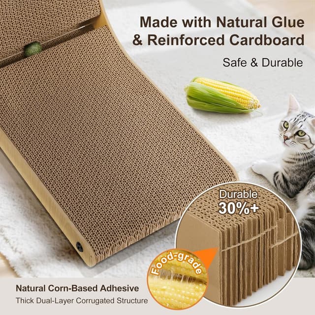 Detalle 2 de 47cm Gimars L shape cat scratcher