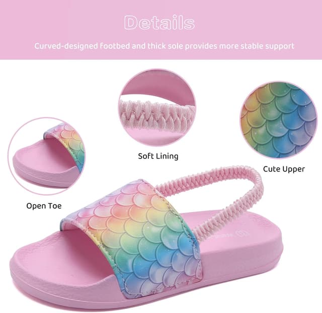 Detalle 2 de WateLves Toddler Slip-On Slides Sandals for Swim, Beach & Water Play