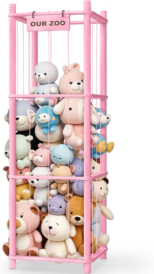 Thumbnail 6 de Woodure Stuffed Animal Storage & Organizer (Wooden Zoo Toy Holder) for Toddler Rooms