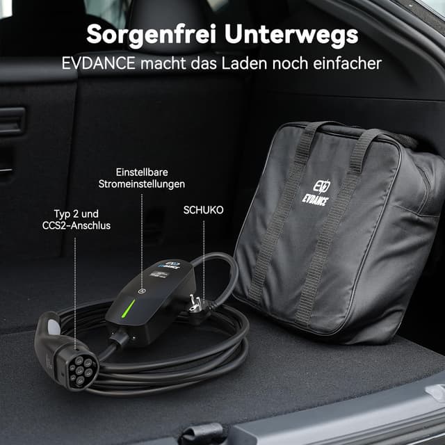 Thumbnail 6 de EVDANCE Ladekabel Typ 2 Schuko 3,68 kW